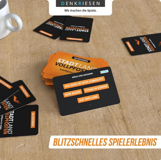 đ Denkriesen - Stadt Land Vollpfosten Sonderedition fĂŒr 16,99⏠(statt 20âŹ) đ Denkriesen Stadt Land Vollpfosten Sonderedition fĂŒr 16,99⏠(statt 20âŹ)