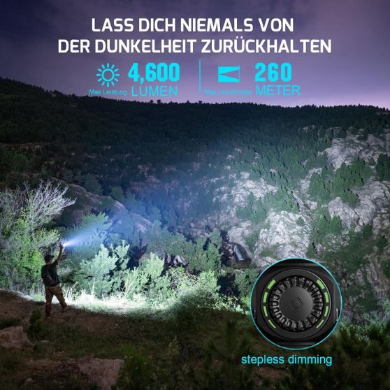 🔦 OLIGHT Seeker 4 Pro LED Taschenlampe, 4.600 Lumen für 118,97€ (statt 136€)
