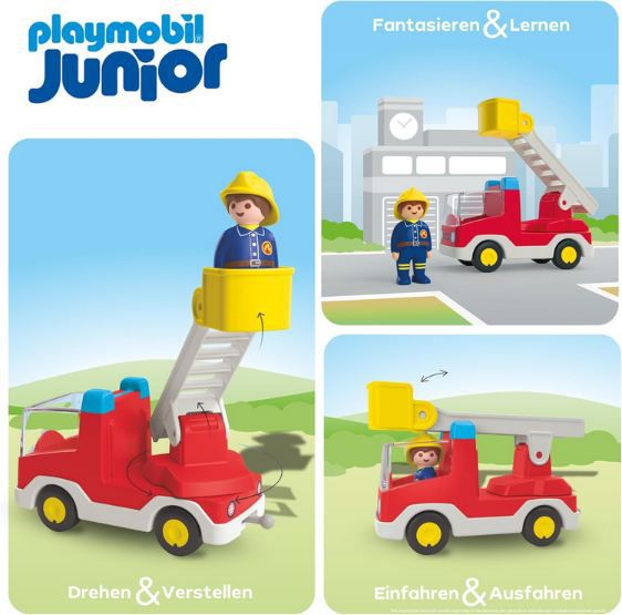 🚒 Playmobil Junior 71683 Feuerwehrleiterfahrzeug für 10,60€ (statt 17€)