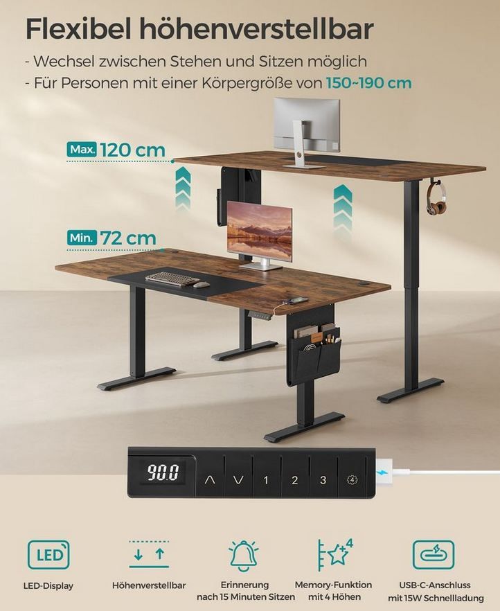👨💻 SONGMICS höhenverstellbarer Schreibtisch für 87,99€ (statt 120€) 👨💻 SONGMICS höhenverstellbarer Schreibtisch für 87,99€ (statt 120€)