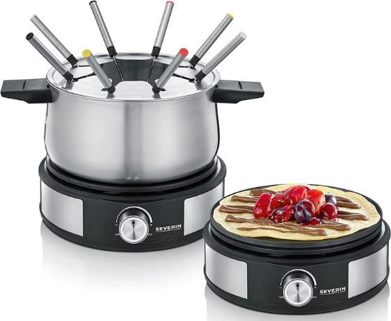 🥘 Severin FO 2471 Fondue Crêpes Kombination Set für 39,99€ (statt 53€)