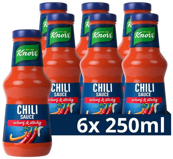 🥩 6er Pack Knorr Chili Scharfe Grillsauce, je 250ml ab 6,45€ (statt 10€)