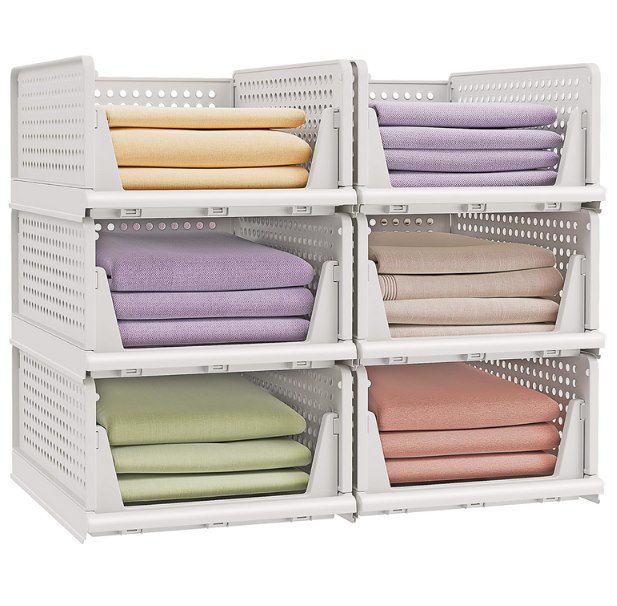 6x SONGMICS stapelbarer Schrank Organizer für 23,99€ (statt 30€)