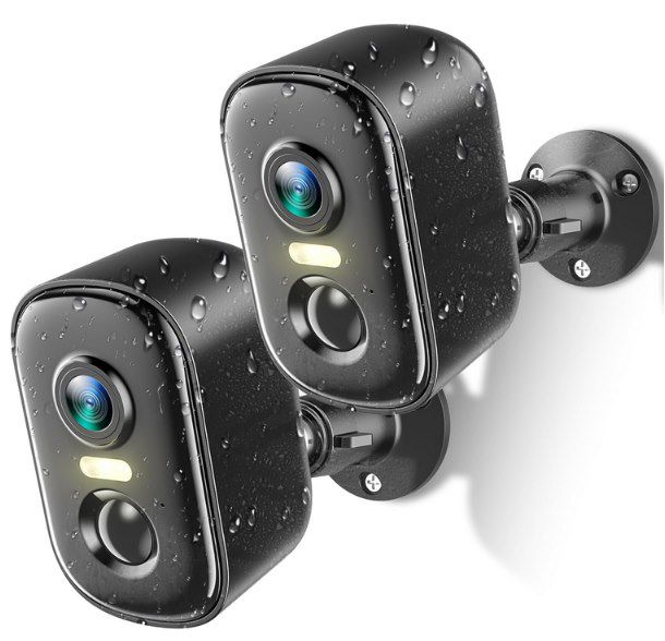 👀 2x Techage CG6DB 2k Akku Überwachungskamera für Außen für 42,89€ (statt 60€)