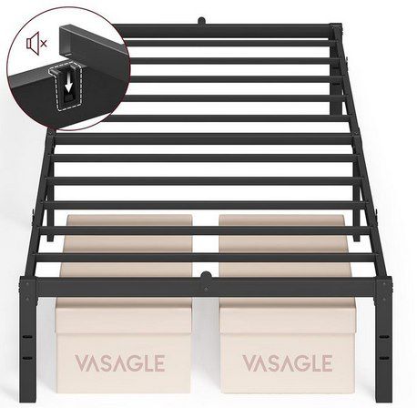 🛌 VASAGLE Einzelbettgestell aus Metall (90 x 200 cm) für 38,99€ (statt 50€)