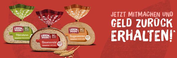 Lieken Urkorn Geld zurück Probier Aktion