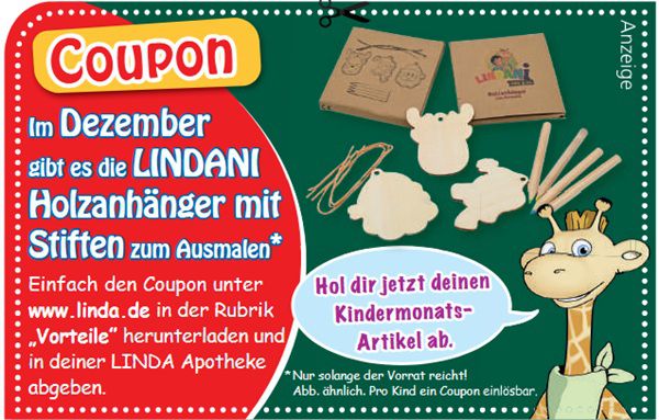 Linda Apotheken: Holzanhänger mit Stiften gratis erhalten