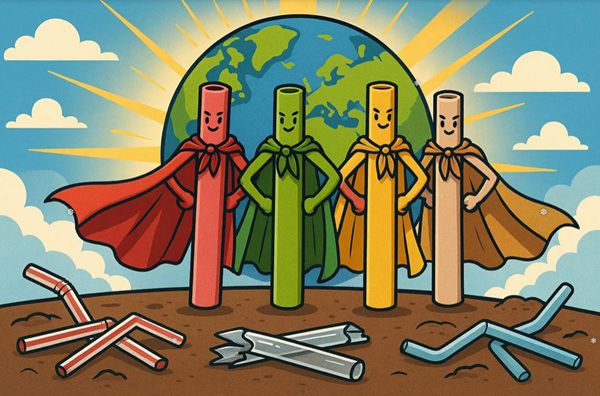 100 nachhaltige Trinkhalme gratis