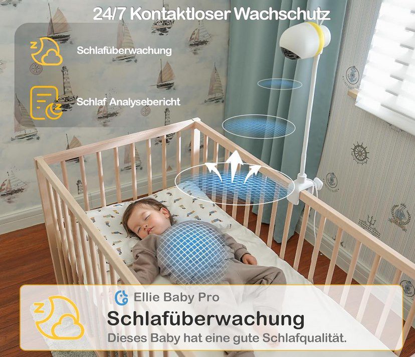 👶 Ellie Baby Pro Babyphone mit Kamera ohne WLAN für 79,99€ (statt 100€)