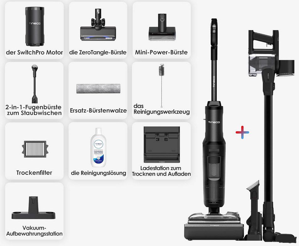 🧹 Tineco FLOOR ONE Switch S7 Stretch Nass Trockensauger & Akkusauger Set für 469,98€ (statt 599€)