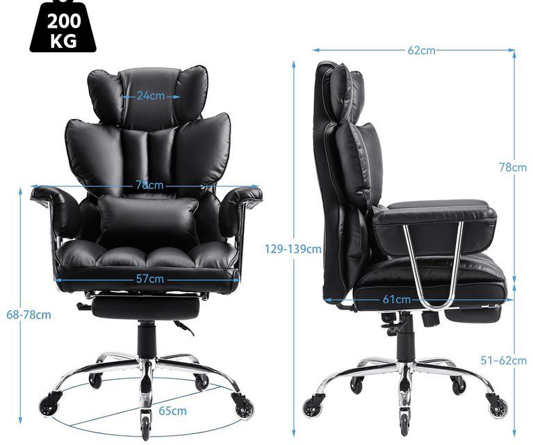 💺 YEEZEE Chefsessel mit Fußstütze aus PU-Leder (max 200kg) für 119,99€ (statt 200€) 💺 YEEZEE Chefsessel mit Fußstütze aus PU Leder (max 200kg) für 119,99€ (statt 200€)
