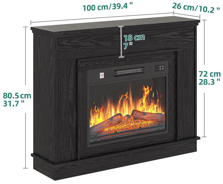 🔥 YITAHOME Elektrokamin mit 3D Flammeneffekt & LEDs für 135,99€ (statt 170€)