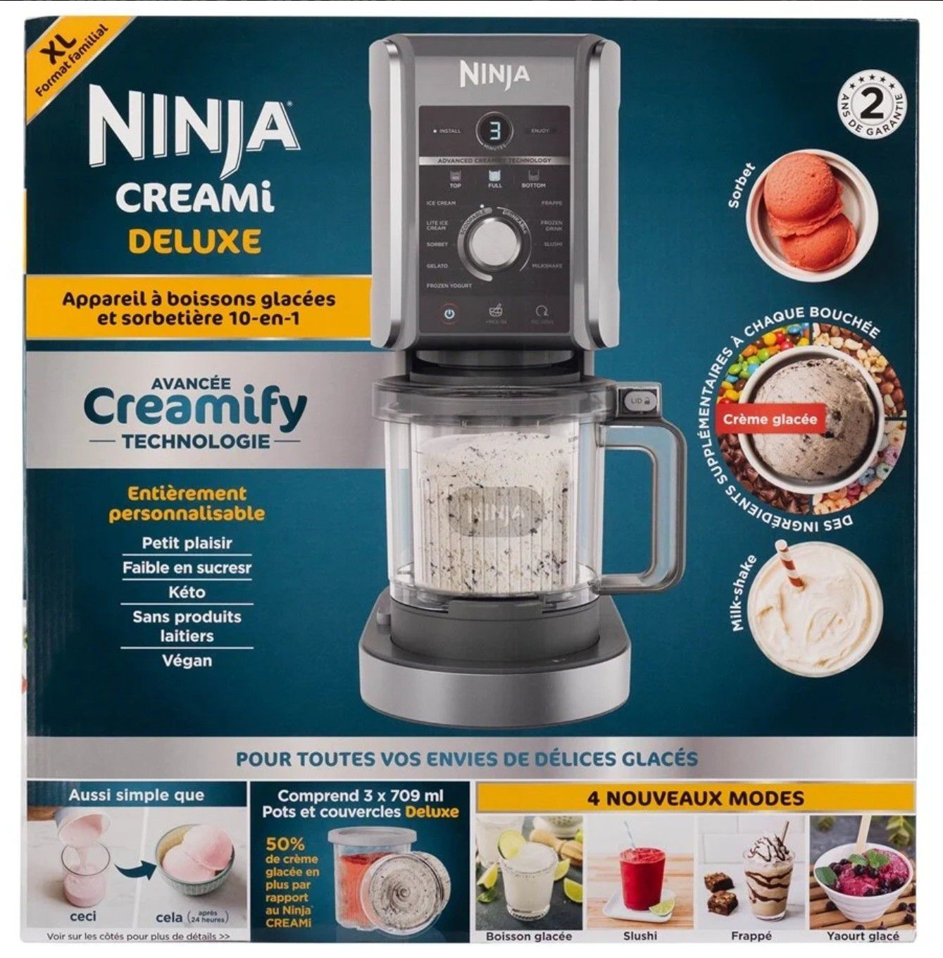 Ninja Eismaschine Creami Deluxe NC501EU   Black / Silver