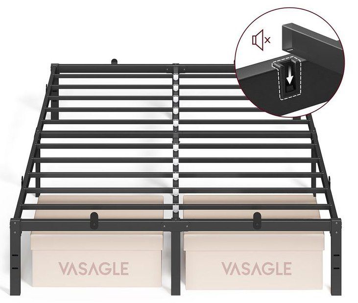 🛌 VASAGLE Doppelbettgestell (140 x 200 cm) aus Metall für 44,99€ (statt 70€) 🛌 VASAGLE Doppelbettgestell (140 x 200 cm) aus Metall für 44,99€ (statt 70€)
