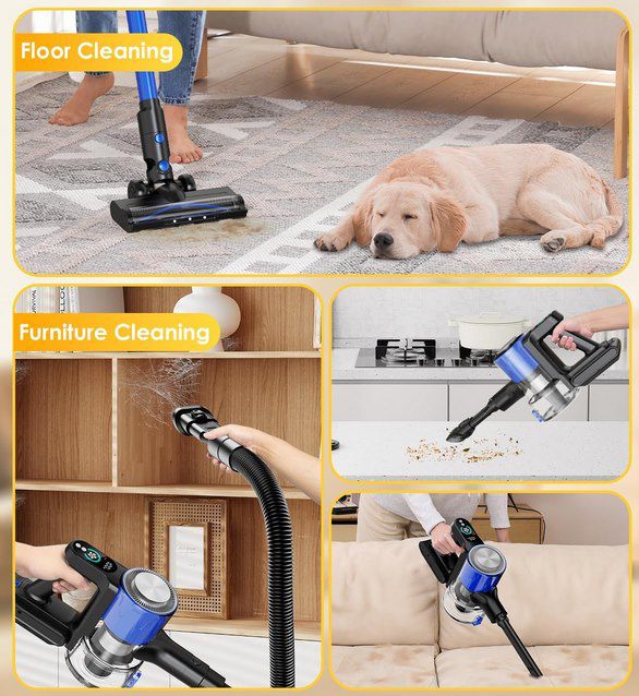 🧹 ITHARION Akku Staubsauger mit 500W & Display für 95,99€ (statt 160€)