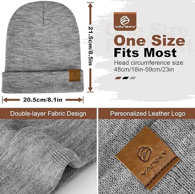 ❄️ 40% Rabatt auf YANIKY klassische Beanie Mützen z.B. in Hellgrau für 4,58€ (statt 8€) ❄️ 40% Rabatt auf YANIKY klassische Beanie Mützen z.B. in Hellgrau für 4,58€ (statt 8€)