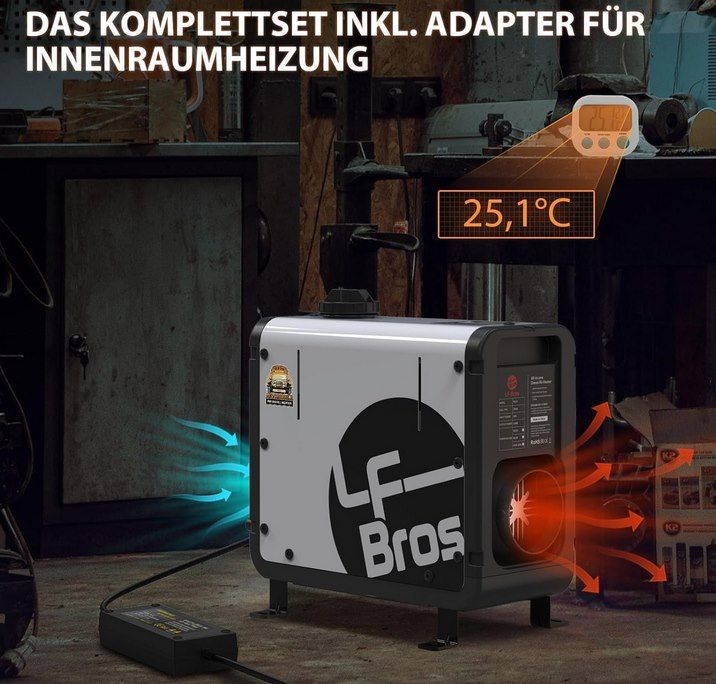 🌡️ LF Bros N4 Diesel Standheizung mit 5 kW, Timer, LCD & Fernbedienung für 144,48€ (statt 160€)