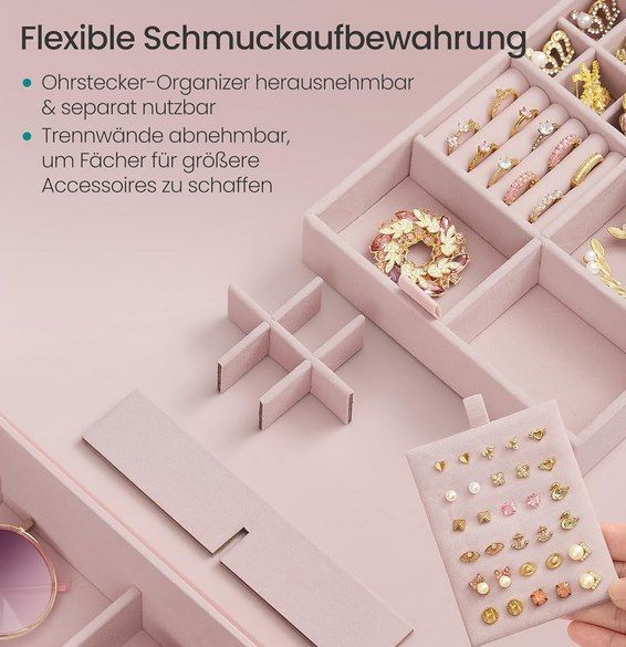 💍 SONGMICS Schmuckkästchen mit 2 Ebenen ab 19,43€ (statt 25€)