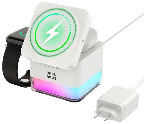 🔋 Minthouz Kabellose 3in1 Würfel Ladestation mit 15W für 7,79€ (statt 25€)