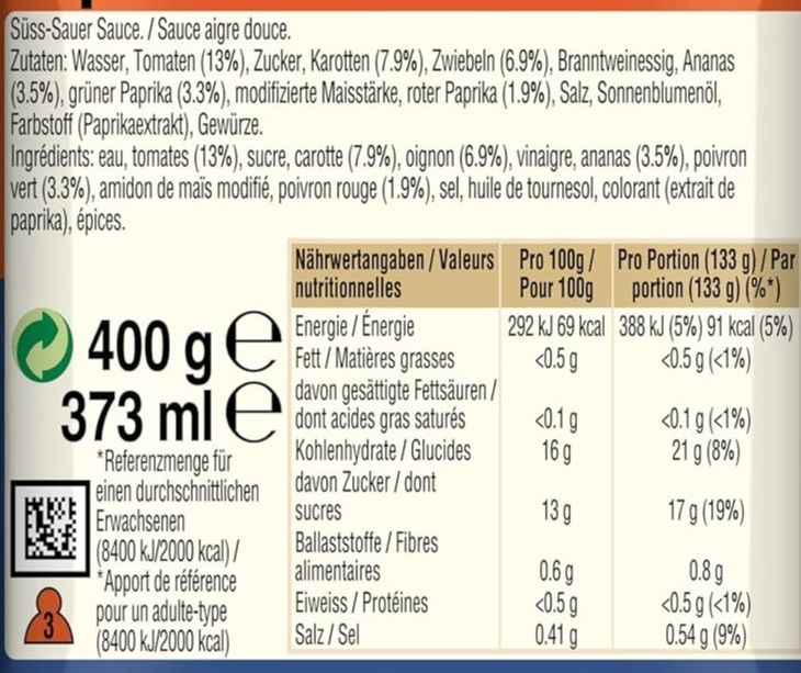 🍅 6x Bens Original Süß Sauer & extra Gemüse, 400g ab 9,79€ (statt 15€)   1,64€ pro Glas
