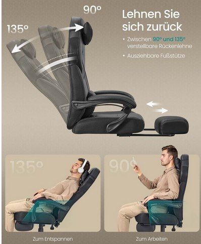 💺 SONGMICS Gamingstuhl mit Fuß- & Kopfstütze für 87,99€ (statt 100€) 💺 SONGMICS Gamingstuhl mit Fuß & Kopfstütze für 87,99€ (statt 100€)