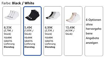 🧦 3er Pack adidas Unisex Cushioned Low-cut Socks in Schwarz für 5,49€ (statt 11€) 🧦 3er Pack adidas Unisex Cushioned Low cut Socks in Schwarz für 5,49€ (statt 11€)