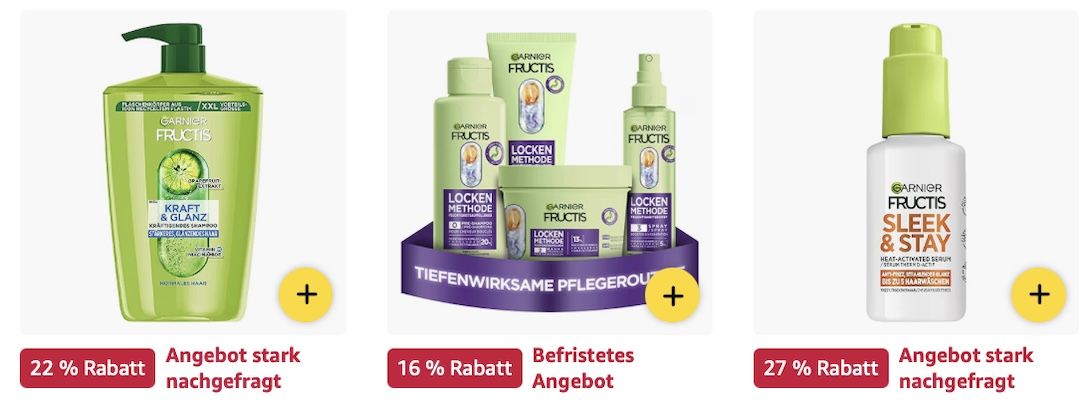 🔝🧴 Amazon: Big GARNIER Sale z.B. Kraft & Glanz Shampoo XXL ab 6,30€ (statt 8€)