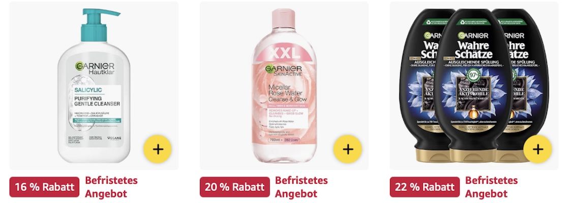 🔝🧴 Amazon: Big GARNIER Sale z.B. Kraft & Glanz Shampoo XXL ab 6,30€ (statt 8€)