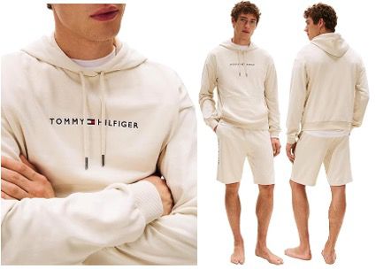 Tommy Hilfiger Herren Oh Schwere Strickwaren Hoodie in Beige für 39€ (statt 55€)