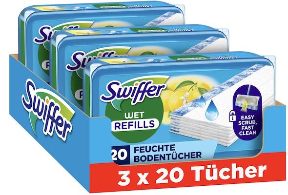 🍋 60x Swiffer Feuchte Bodentücher mit Citrusfrische für 13,99€ (statt 16€) 🍋 60x Swiffer Feuchte Bodentücher mit Citrusfrische für 13,99€ (statt 16€)
