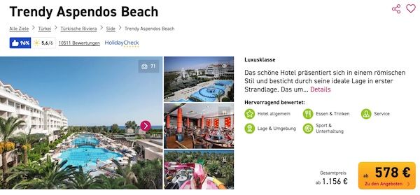 ☀️ 7ÜN im 5* Luxushotel Aspendos Beach Side ➡️ All Inkl. Plus, Transfer & Gepäck ab 578€ p.P.