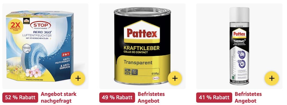 👨🏻‍🔧 Amazon: Pattex Sale – Sekunden , Montage , Spezialkleber & mehr z.B. 650g Kraftkleber für 9,89€ (statt 14€)