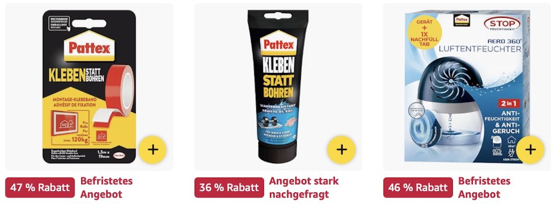 👨🏻‍🔧 Amazon: Pattex Sale – Sekunden , Montage , Spezialkleber & mehr z.B. 650g Kraftkleber für 9,89€ (statt 14€)