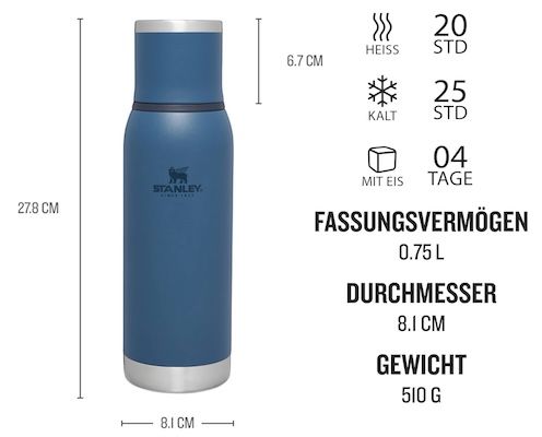 Stanley Adventure To Go Thermosflasche mit 0.75L für 29,40€ (statt 46€)
