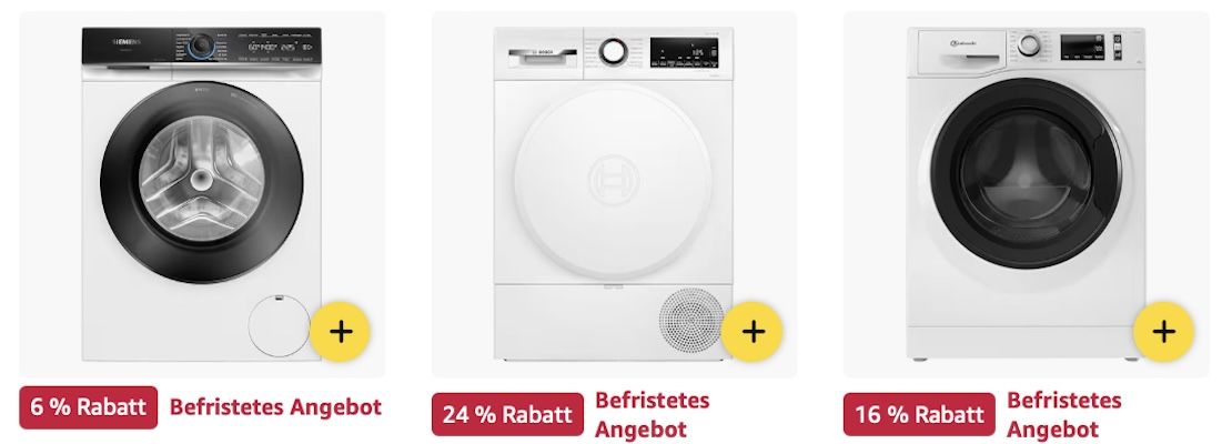 🔝🧺 Amazon: Waschmaschinen & Trockner im Sale z.B. Comfee Wärmepumpentrockner für 382,49€ (statt 450€)