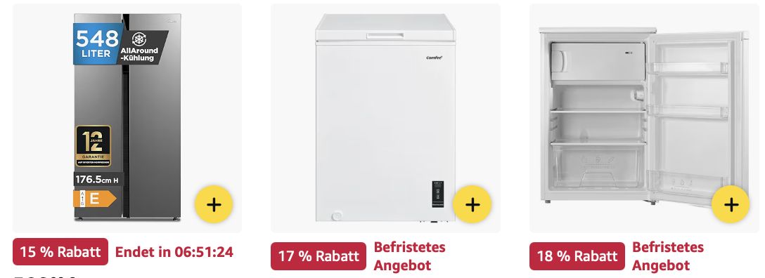 🥶 Amazon: Kühl  & Gefrierschränke Sale z.B. LG Side by Side für 1.159€ (statt 1.399€)