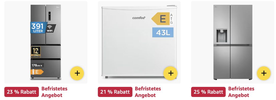 🥶 Amazon: Kühl  & Gefrierschränke Sale z.B. LG Side by Side für 1.159€ (statt 1.399€)