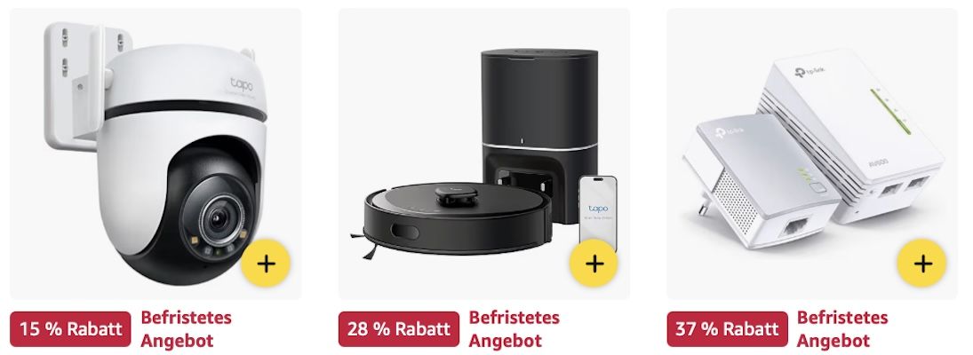 🏡📹 Amazon: TP Link Sale z.B. Saugroboter mit Wischfunktion für 153€ (statt 257€)