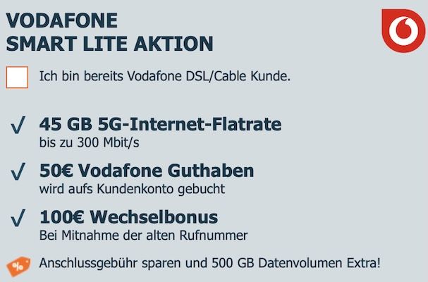 📲 Apple iPhone 17 für 279€ + Vodafone Allnet 45GB für 34,99€ mtl. + 150€ Bonus + 500GB Daten