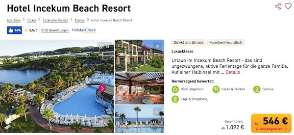 ☀️ Osterferien: Luxushotel 5⭐ Incekum Beach Resort 🇹🇷 7ÜN mit All Inkl., Flügen & Transfers ab 546€ p.P.