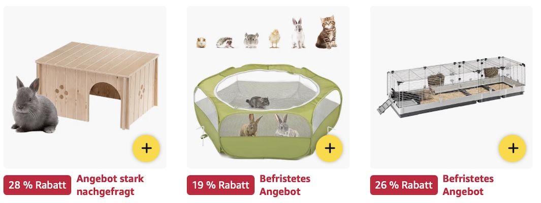 🐹 Amazon: Kleintier Produkte im Sale - Freigehege, Futter, Häuschen z.B. 5kg Zwergkaninchenfutter für 8,58€ (statt 12€) 🐹 Amazon: Kleintier Produkte im Sale Freigehege, Futter, Häuschen z.B. 5kg Zwergkaninchenfutter für 8,58€ (statt 12€)