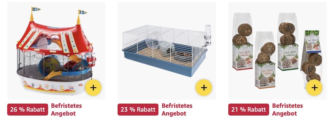 🐹 Amazon: Kleintier Produkte im Sale - Freigehege, Futter, Häuschen z.B. 5kg Zwergkaninchenfutter für 8,58€ (statt 12€) 🐹 Amazon: Kleintier Produkte im Sale Freigehege, Futter, Häuschen z.B. 5kg Zwergkaninchenfutter für 8,58€ (statt 12€)