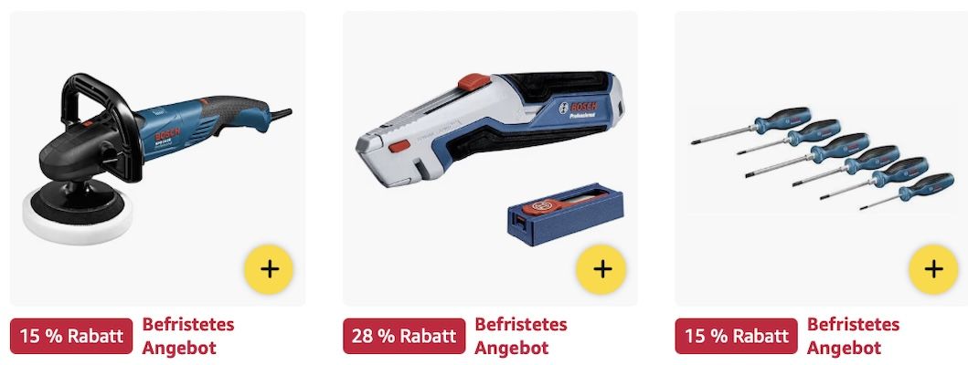 🔝🛠️ Amazon: Bosch Professional Megadeals z.B. BITURBO Akku Drehschlagschrauber für 237€ (statt 289€)