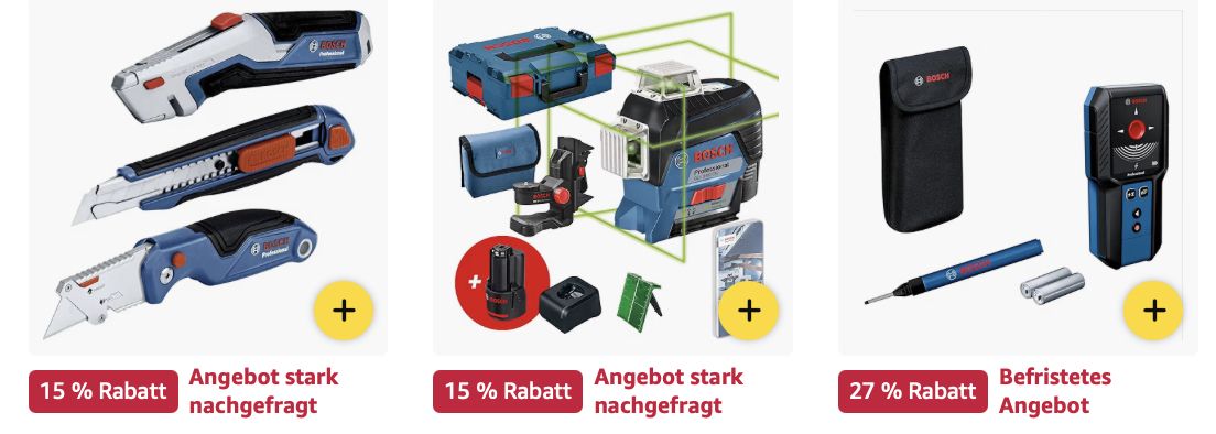🔝🛠️ Amazon: Bosch Professional Megadeals z.B. BITURBO Akku Drehschlagschrauber für 237€ (statt 289€)