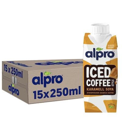 15x 250ml Alpro Iced Coffee Karamell Soja für 17,57€ (statt 22€) – 1,17€ pro Stück