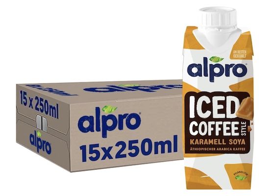 15x 250ml Alpro Iced Coffee Karamell Soja für 17,57€ (statt 22€)   1,17€ pro Stück