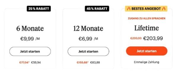 🔥 Babbel Lifetime Angebot inkl. alle Sprachen für 203,99€ (statt 300€)