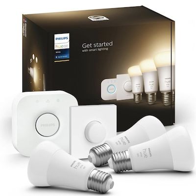 💡 Amazon: Philips Hue Leuchtmittel Megasale z.B. 3er Starter Set inkl. Smart Button und Bridge für 76€ (statt 85€)