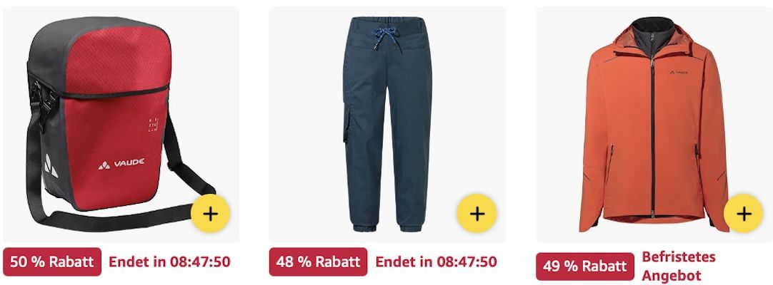 🚴🏻🔥 Amazon: VAUDE Mega Sale z.B. Wanderrucksack für 77€ (statt 130€)