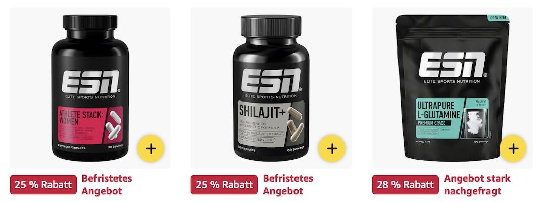 🏋️💪🏻 Amazon: ESN Sale - Protein Pulver, Omega-3 Kapseln etc. z.B. 500g Creatine für 22€ (statt 30€) 🏋️💪🏻 Amazon: ESN Sale Protein Pulver, Omega 3 Kapseln etc. z.B. 500g Creatine für 22€ (statt 30€)